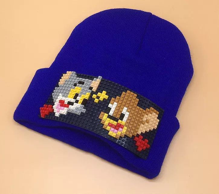 Custom knitted Beanie Hat With DIY Pattern Children Toy