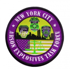 Custom Woven Patches With Merrowed Border Stick on Backing