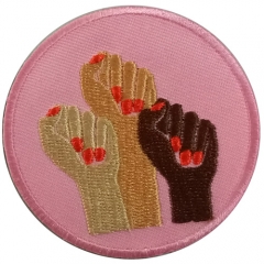 Fast turnaround Custom High Quality lowest price Embroidered patch Metallic stitches with custom backing