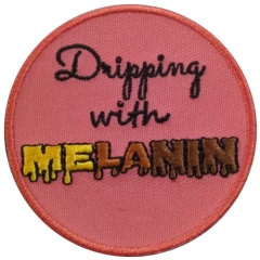 Fast turnaround Custom High Quality lowest price Embroidered patch Metallic stitches with custom backing