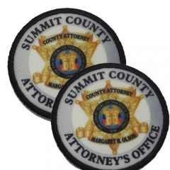High Quality digital printed patch with Velcro hook & loop backing